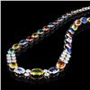 Image 3 : 34.51 ctw Multi-Color Sapphire and 1.89 ctw Diamond 14K Yellow Gold Necklace