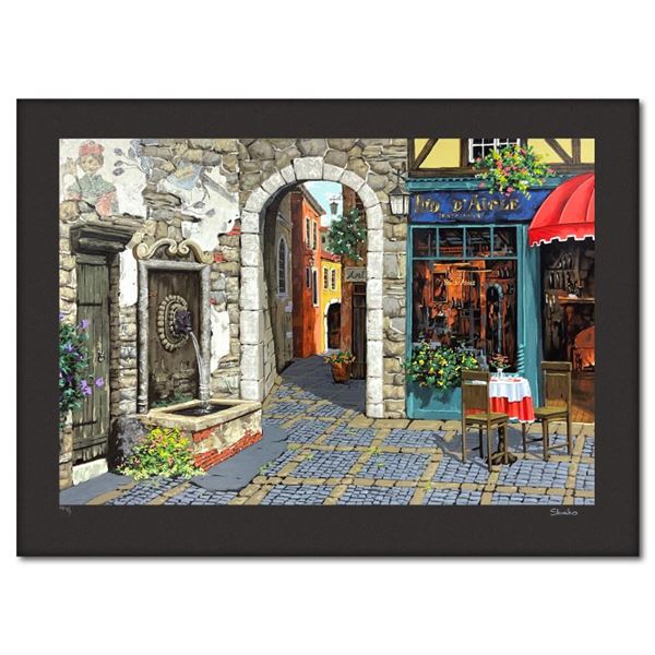 Fresco and Fountain (Black) by Shvaiko, Viktor