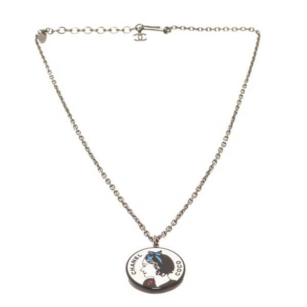 Chanel Silver Mademoiselle Necklace