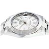 Image 4 : Rolex Mens 41MM Datejust 2 Stainless Steel White Index Oyster Band Datejust Wris