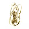 Image 5 : Vintage 14K Gold 0.18 ctw Diamond Angel Gemini Zodiac Sign Large 3D Charm Pendan