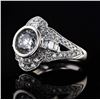 Image 2 : 1.49 ctw CENTER Diamond Platinum Ring (2.45 ctw Diamonds)