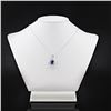 Image 1 : 2.27 ctw Tanzanite and 0.36 ctw Diamond 14K White Gold Pendant