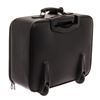 Image 4 : Bottega Veneta Black Intrecciato Leather Trolley Suitcase
