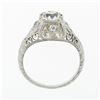 Image 8 : Antique Belle ï¿½poque Platinum 1.32 ctw European Diamond Filigree Engagement Ri