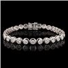 Image 1 : 7.44 ctw Diamond 14K White Gold Tennis Bracelet
