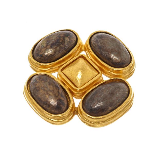 Chanel Gold Metal Brooch