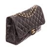 Image 2 : Chanel Black Glitter Patent Leather Jumbo Flap Shoulder Bag
