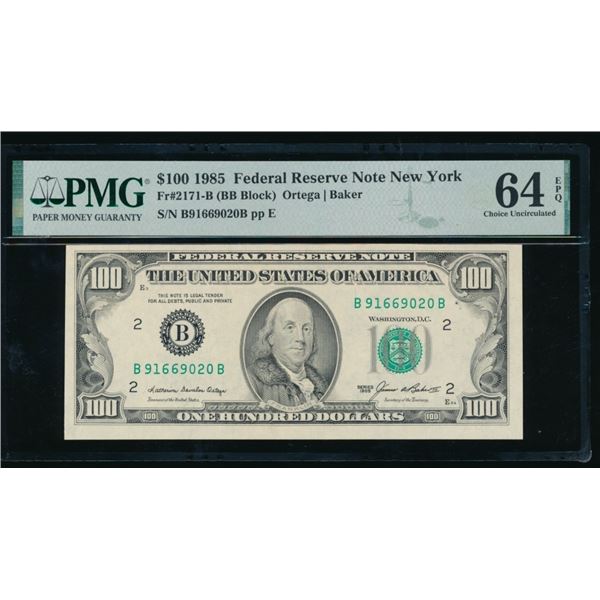 1985 $100 New York FRN PMG 64EPQ