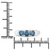 Image 3 : 14KT White Gold 1.17ctw Blue Diamond Ring