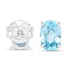 Image 3 : Plated Rhodium 2.40ctw Blue Zircon Earrings