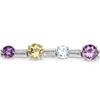 Image 3 : Plated Rhodium 26.74ctw Multi Color Gemstone Bracelet