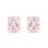 Image 1 : Plated 14KT Rose Gold 0.50ctw Morganite Earrings