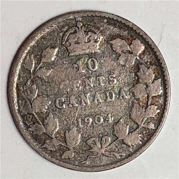 Canadian .10 Cent Dime 1904