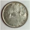 Image 1 : 1952 King George VI Canadian Silver Dollar SWL DBL-HP