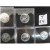 Image 1 : Five: Canadian 80% Silver 25 cent pieces; 1963, 1964, 1965, 1966, and 1967; all 5 coins are 