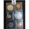 Image 1 :  One Set of 1963 Canadian coin set, BU-PL 80% silver, sealed in original RCM cellophane,