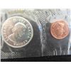 Image 4 :  One Set of 1963 Canadian coin set, BU-PL 80% silver, sealed in original RCM cellophane,