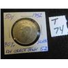 Image 1 :  One 1952 Canadian 50 cent piece, 80% silver, Die Crack between 5 and 2, circulated and