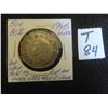 Image 1 : One 1945 Canadian 50 cent piece, 80% silver, long die clash-crack from pole to pole