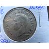 Image 3 : One 1950 Canadian 50 cent piece, 80% silver, no design inside 0 of 1950 date, circulated