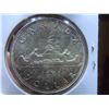 Image 2 : One 1961 Canadian Dollar coin, 80% silver, uncirculated, ungraded