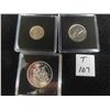 Image 1 : Three 1965 Canadian coins, 80% silver, 50 cent, 25 cent and 10 cent pieces, each sealed