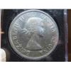 Image 3 : One 1958 Canadian dollar coin 80% silver, uncirculated, nice even toning, higher grade coin, 