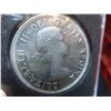 Image 3 : One 1964 Canadian dollar coin 80% silver, uncirculated, Very High Grade, DOT, minor coin clash 