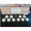 Image 1 : One Complete set of 10; 1988 Calgary Olympic $20 Silver bullion coins in green velvet case, 