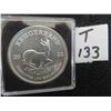 Image 1 : One 2022 South African 999 fine silver Krugerrand, 1 Rand, 1 troy ounce, untouched, sealed