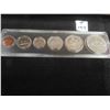 Image 1 : One 1965 RCM uncirculated Canadian set of silver coins and penny, untouched, very high grade,