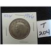 Image 1 : One 1946 Canadian 80% silver 50 cent coin, circulated ungraded. 