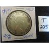 Image 1 : One 1962 Canadian 80% Canadian dollar coin, uncirculated, ungraded, nice coin