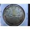 Image 2 : One 1962 Canadian 80% Canadian dollar coin, uncirculated, ungraded, nice coin