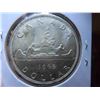 Image 2 : One 1963 Canadian 80% Canadian dollar coin, uncirculated, ungraded, very nice coin