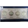 Image 1 : 1965 Canadian Silver Dollar Varieties : Pointed 5 , Blunt 5 , Small Beads