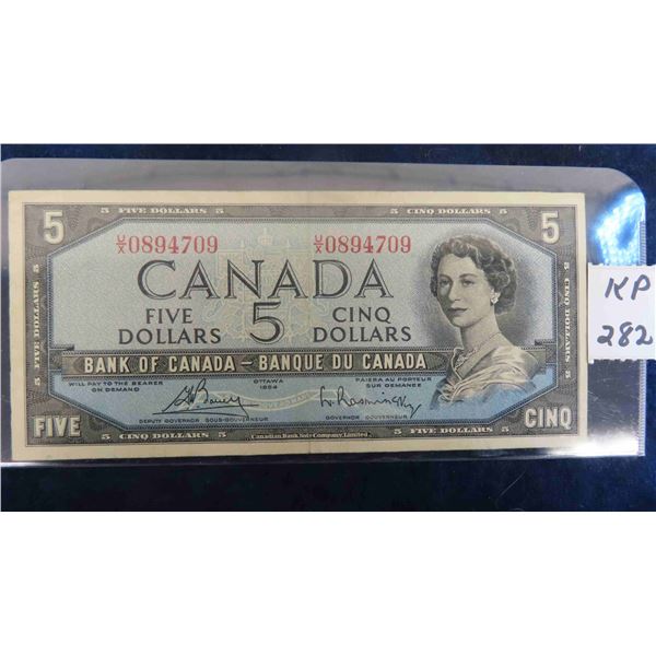 1954 Canada $5 Bill