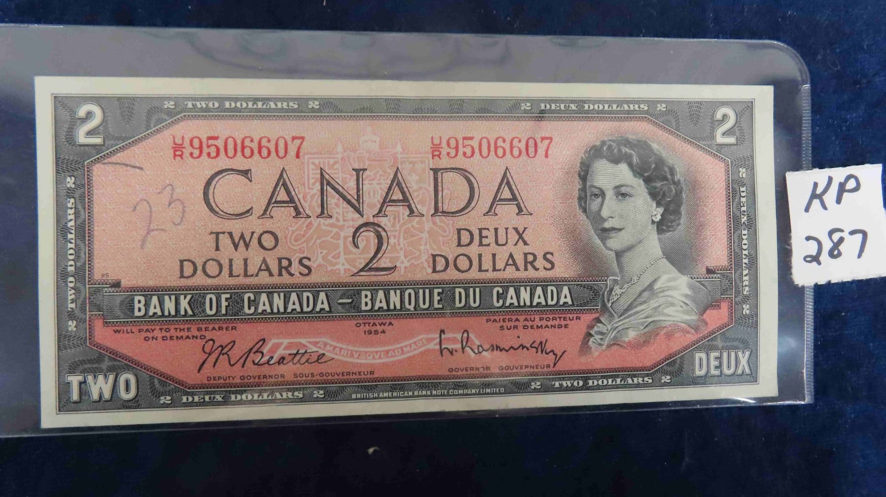 1954 Canada $2 Bill
