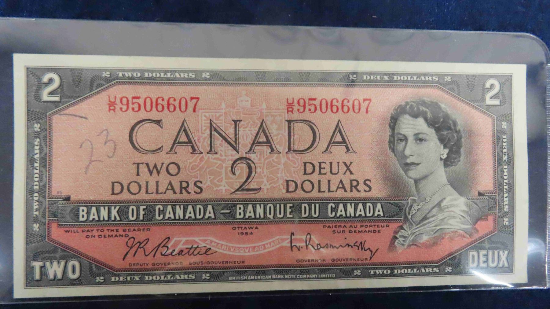 1954 Canada $2 Bill - McSherry Auction Service Ltd.