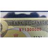 Image 2 : 1973 Canada Milestone $1 Bill Serial Number 1300000