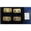 Image 1 : (4) 1 Gram Gold Plated Bars