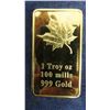 Image 3 : 1oz Gold Plated Bar