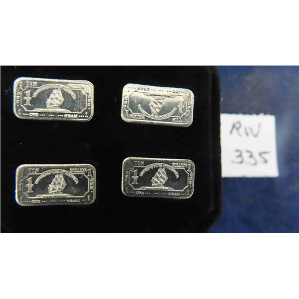 (4) 1 gram Tin Bar