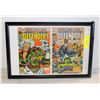 Image 1 : TWO FRAMED 25 CENT THE DEFENDERS COMICS