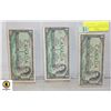 Image 1 : LOT OF 3 1954 $1 REPLACEMENT BILLS CANADA