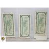 Image 2 : LOT OF 3 1954 $1 REPLACEMENT BILLS CANADA