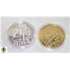 Image 2 : 2 1 OZ .999 COPPER "BITCOIN GOLD AND SILVER" COI