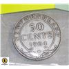 Image 1 : 1904 50 CENT NEWFOUNDLAND 92.5% SILVER COIN