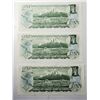 Image 2 : 5)  LOT OF 3 CANADIAN $1.00 BANKNOTES